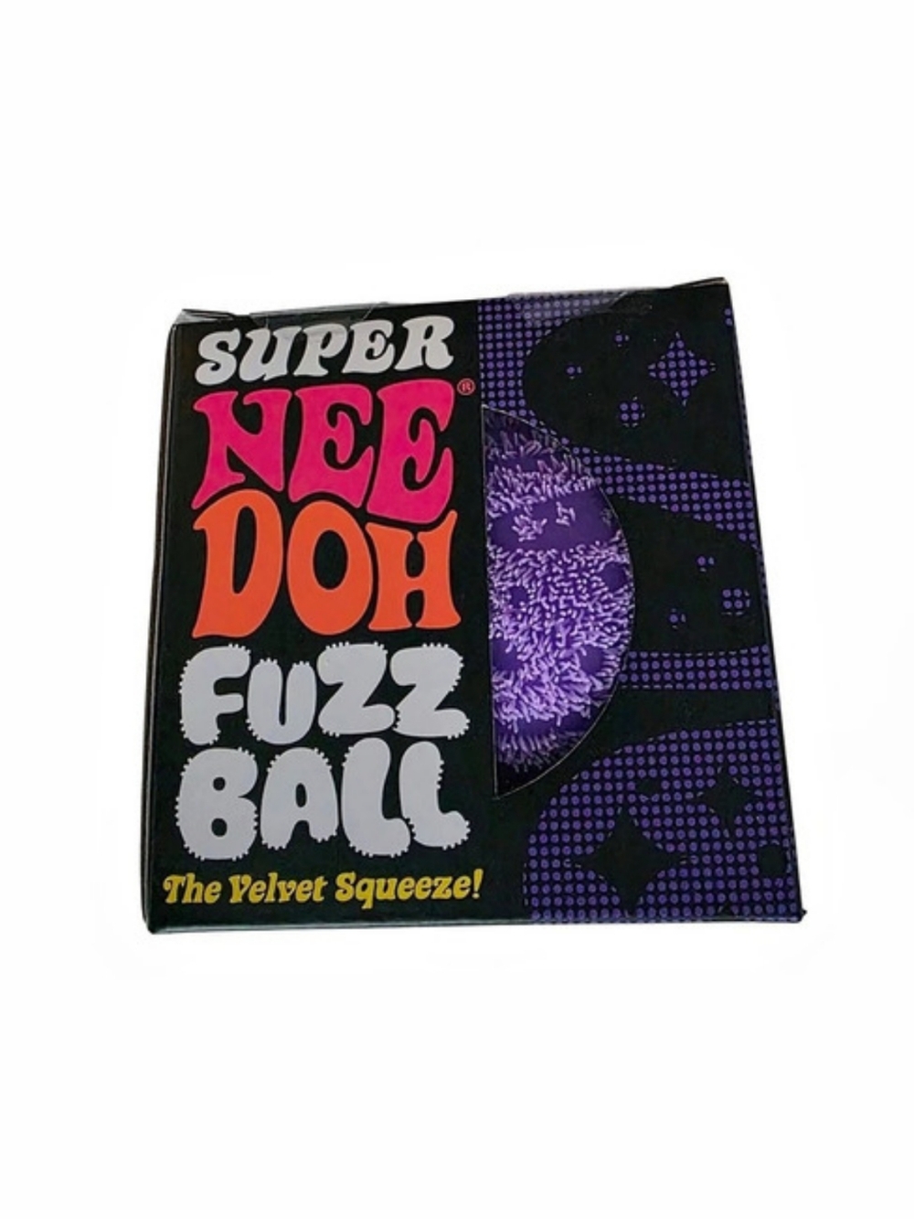 *AUTHENTIC* Schylling Super NeeDoh Fuzz Ball Fuzz Ball Purple Black NWT